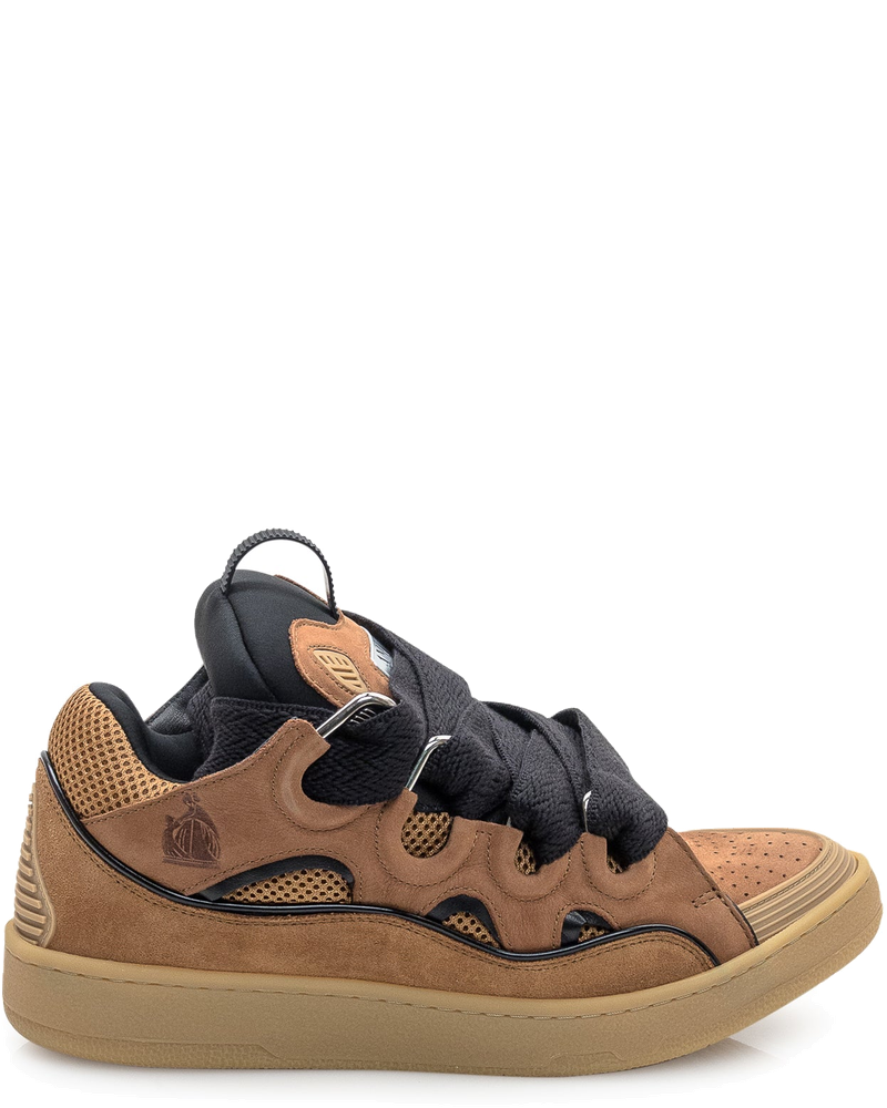 Curb Sneakers In Brown Leather And Mesh Lanvin – Гарантія оригінальності
