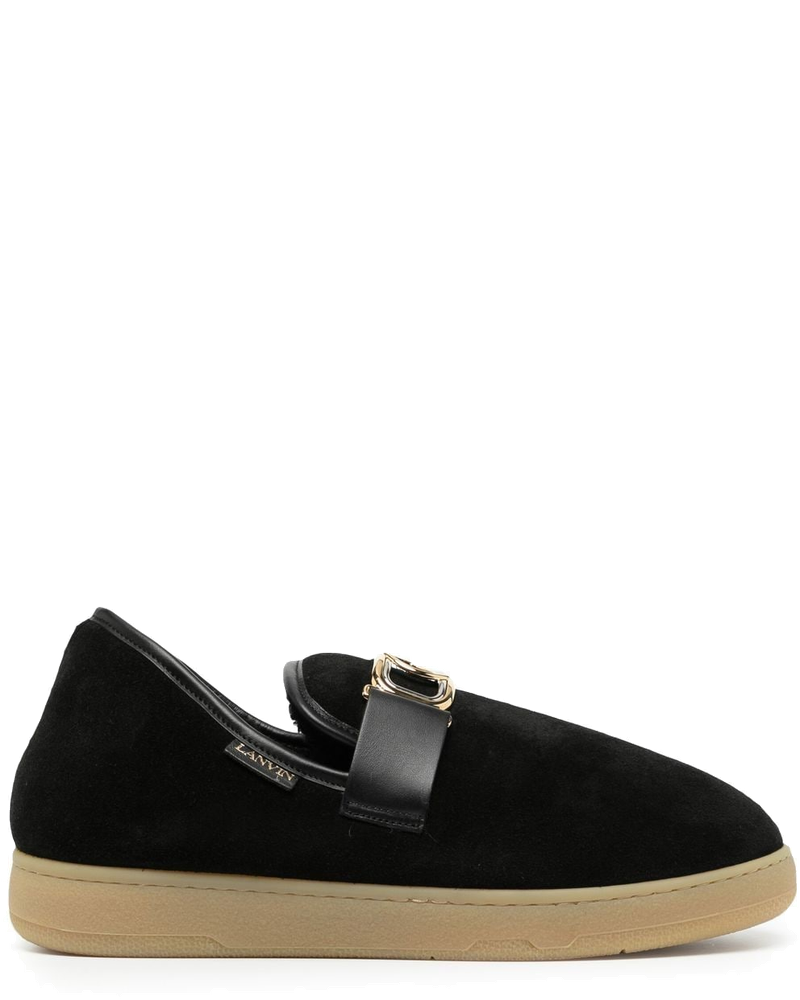 Оригінальна Velvet Logo-Buckle Slippers Lanvin