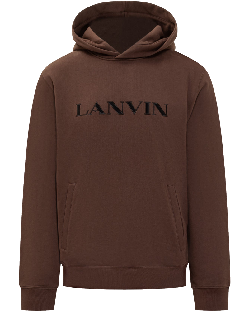 Brown Hoodie With Embroidered Logo Lanvin – Гарантія оригінальності