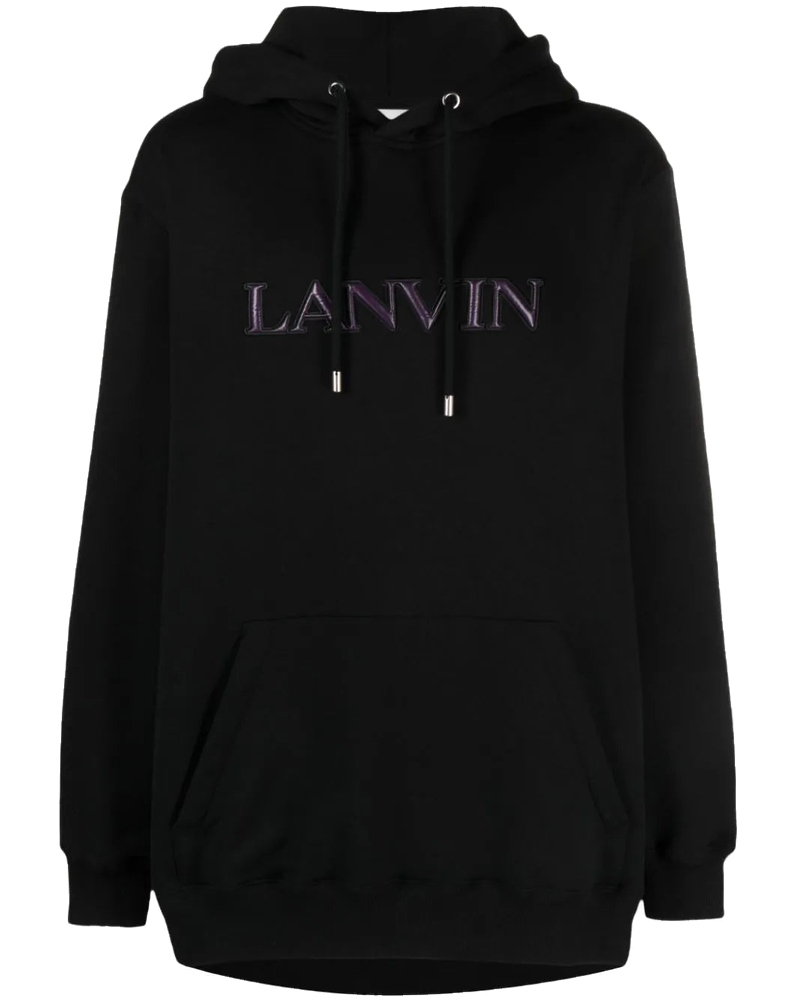 Logo-Appliqué Cotton Hoodie Lanvin оригінал – Купити в Україні