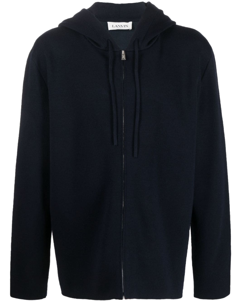 Logo-Embroidered Knit Wool-Blend Hoodie Lanvin – Гарантія оригінальності