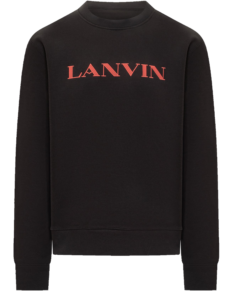 Black Sweatshirt With Red Logo For Men Lanvin – Гарантія оригінальності