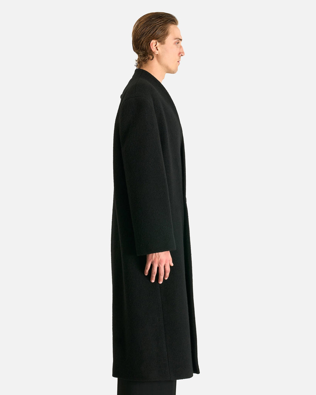 Lapelless Relaxed Coat In Black Fear of god – Гарантія оригінальності – вид ззаду