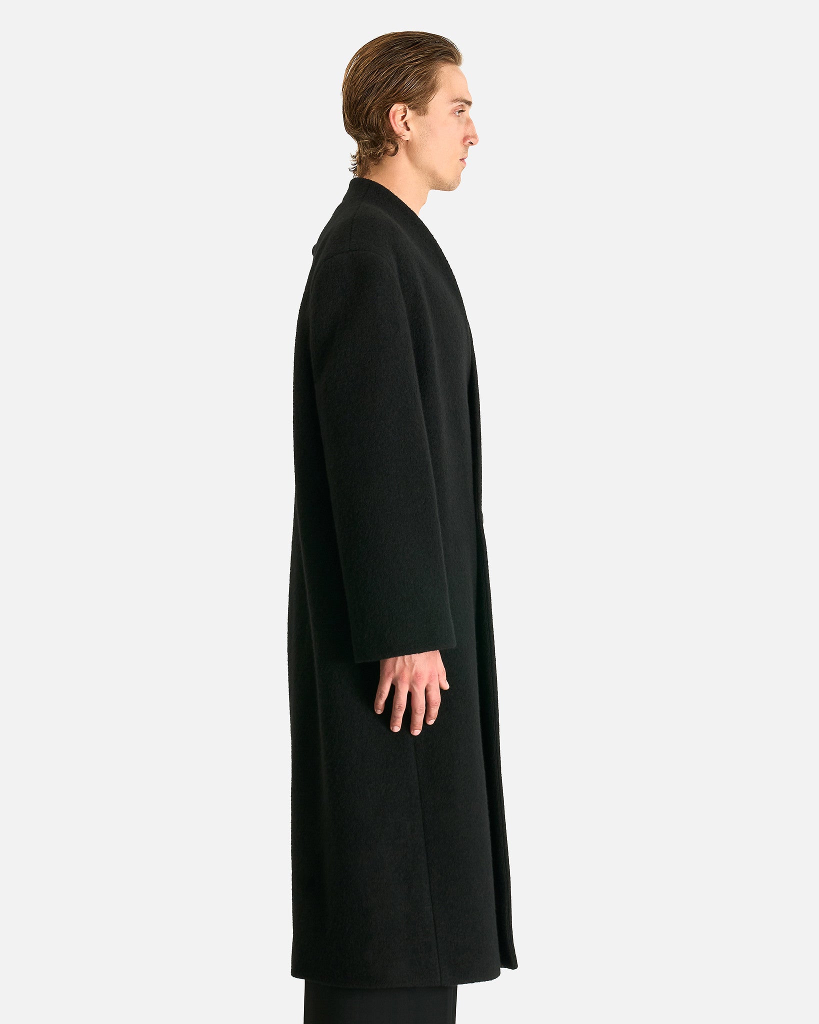 Lapelless Relaxed Coat In Black Fear of god – Гарантія оригінальності – вид ззаду