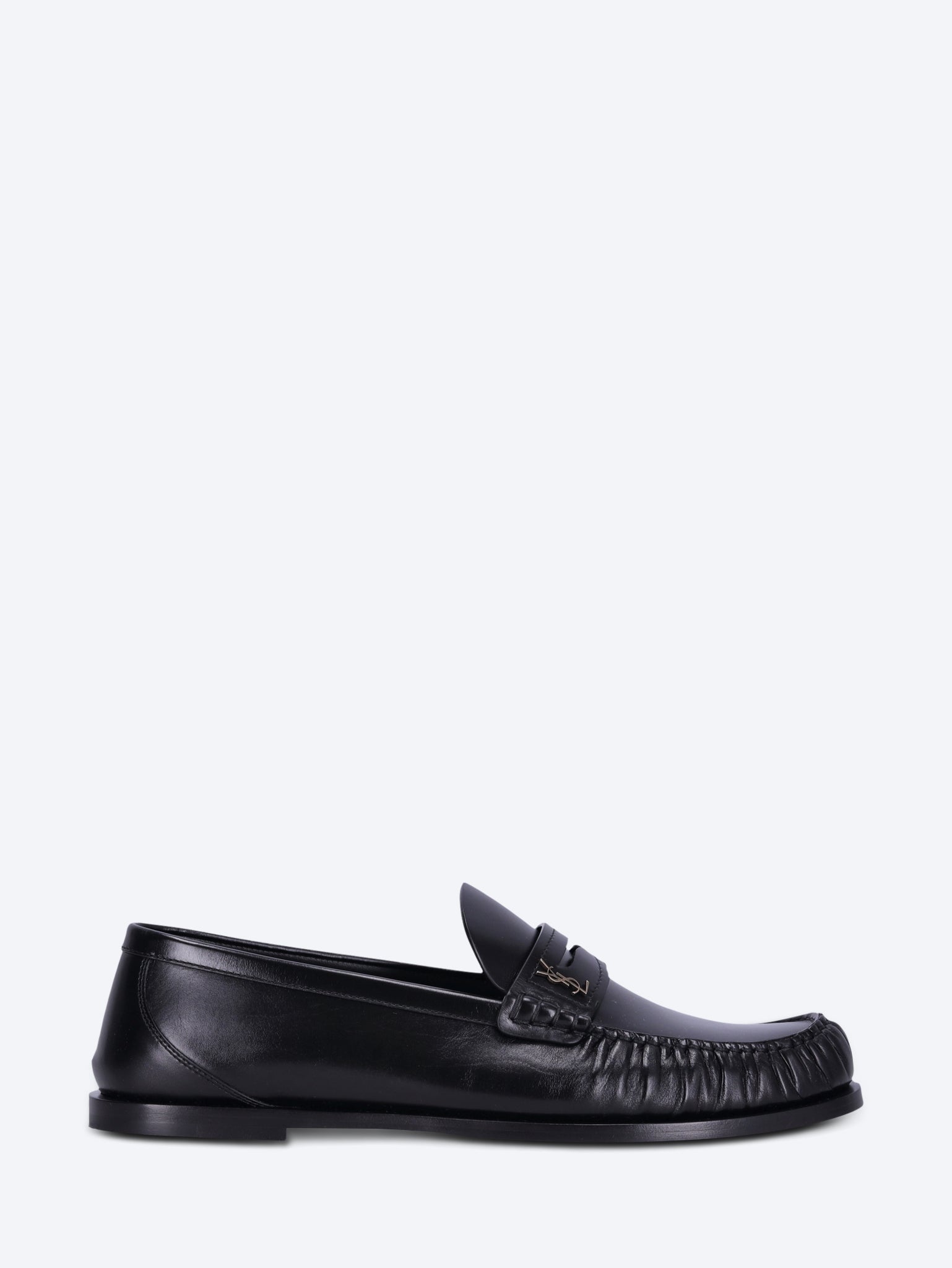 Laurent Smooth Leather Loafers Saint laurent – Гарантія оригінальності – боковий вид