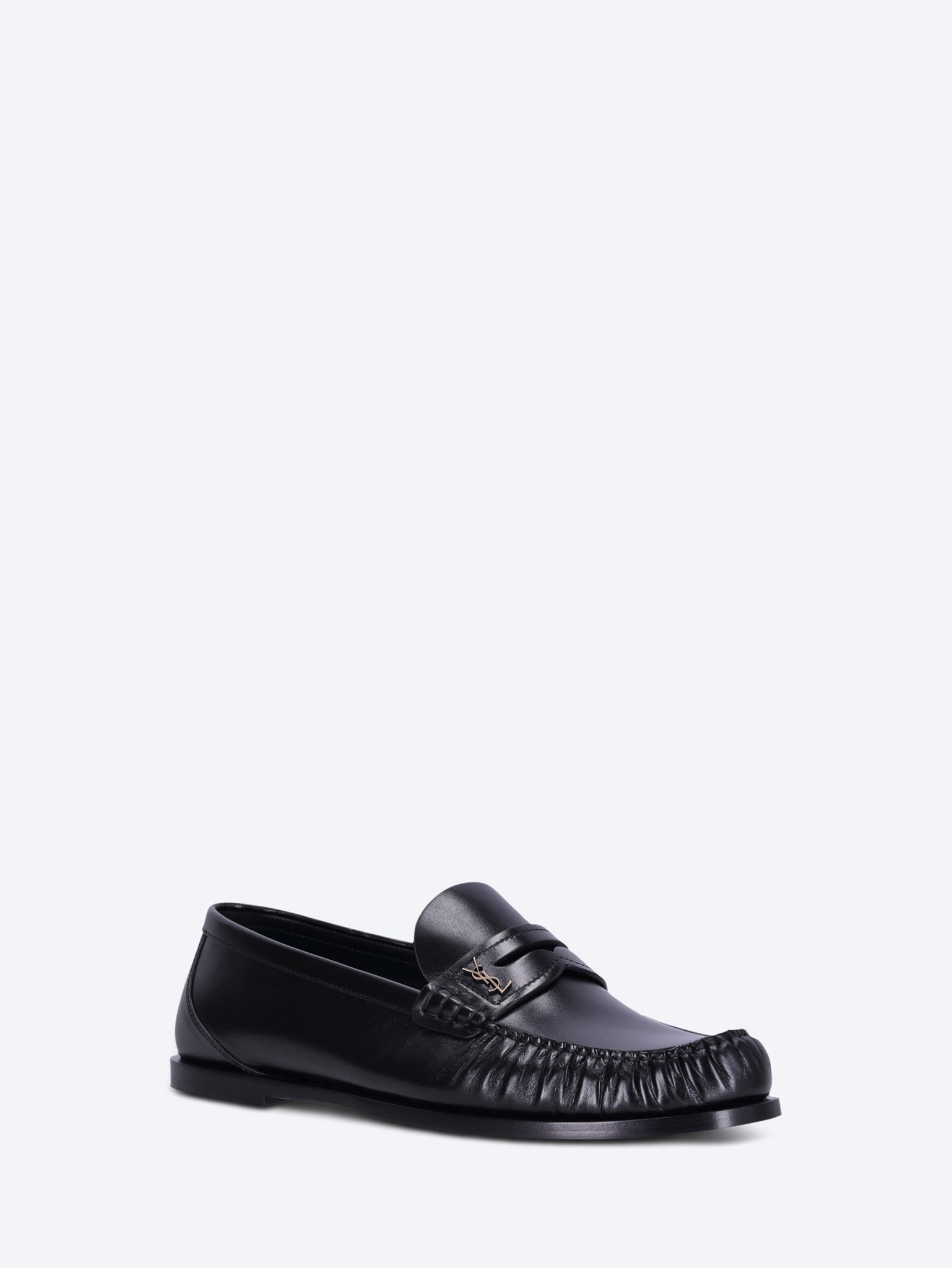 Laurent Smooth Leather Loafers Saint laurent – Гарантія оригінальності – вид ззаду
