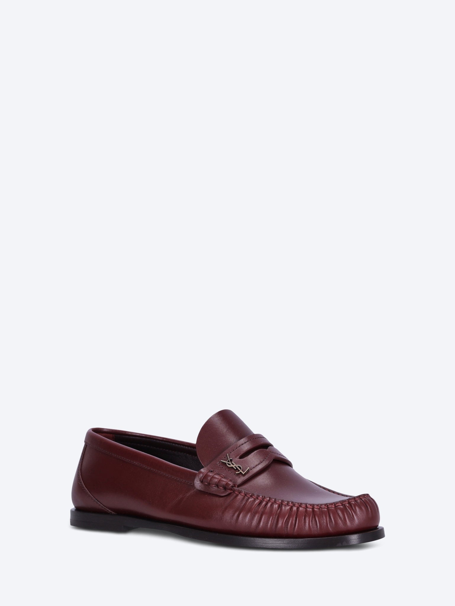 Laurent Smooth Leather Loafers Saint laurent – Гарантія оригінальності – вид ззаду