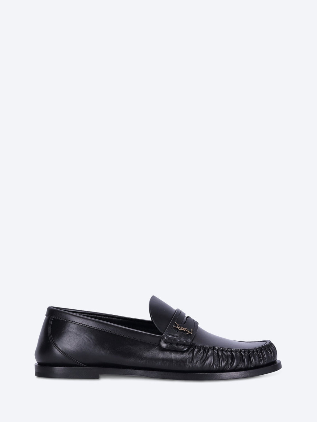 Laurent Smooth Leather Loafers Saint laurent – Гарантія оригінальності – боковий вид