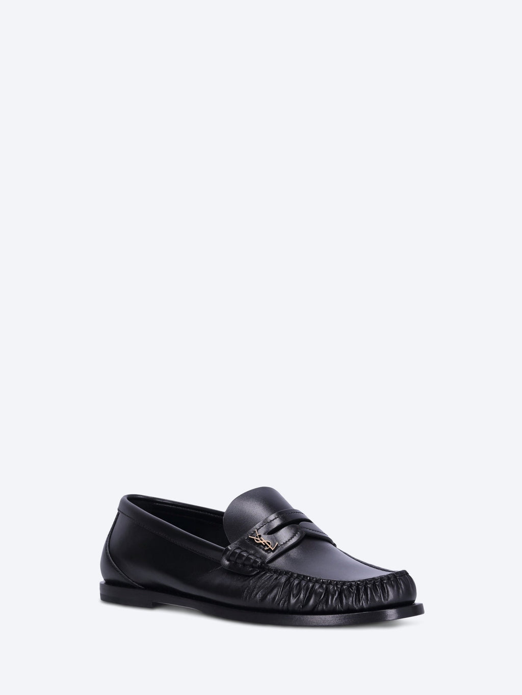 Laurent Smooth Leather Loafers Saint laurent – Гарантія оригінальності – вид ззаду