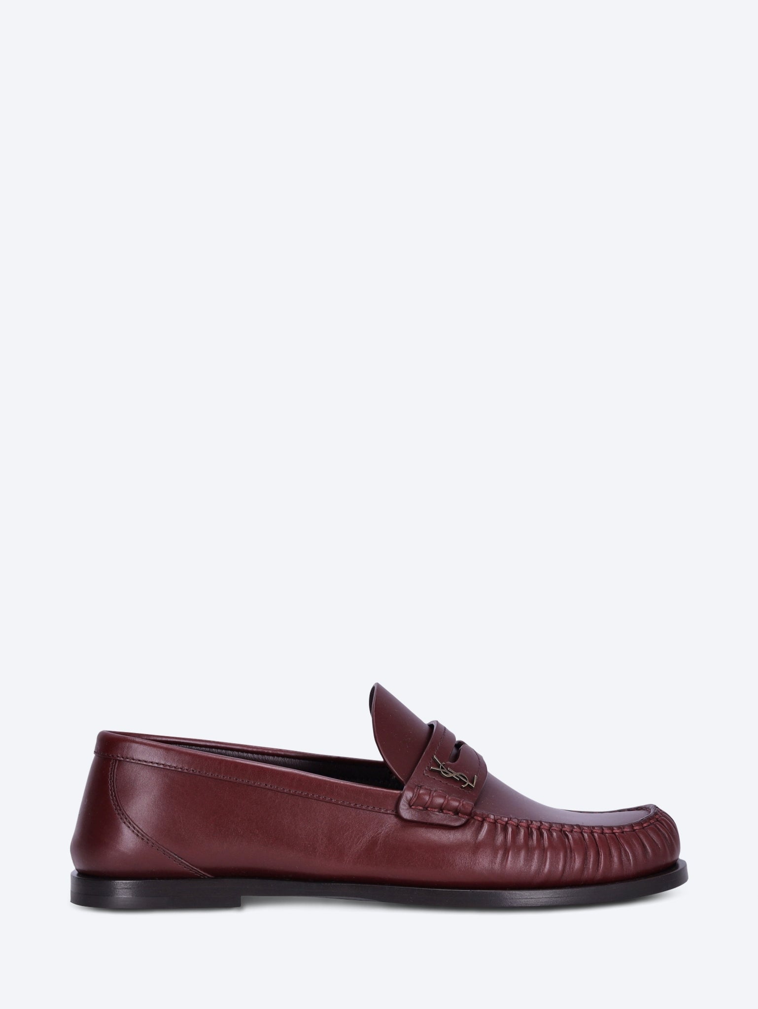 Laurent Smooth Leather Loafers Saint laurent – Гарантія оригінальності – боковий вид