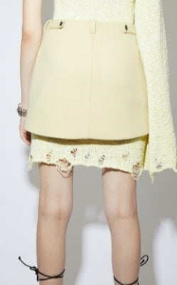 Straw Yelloe Short Skirts Acne studios – Гарантія оригінальності – вид ззаду