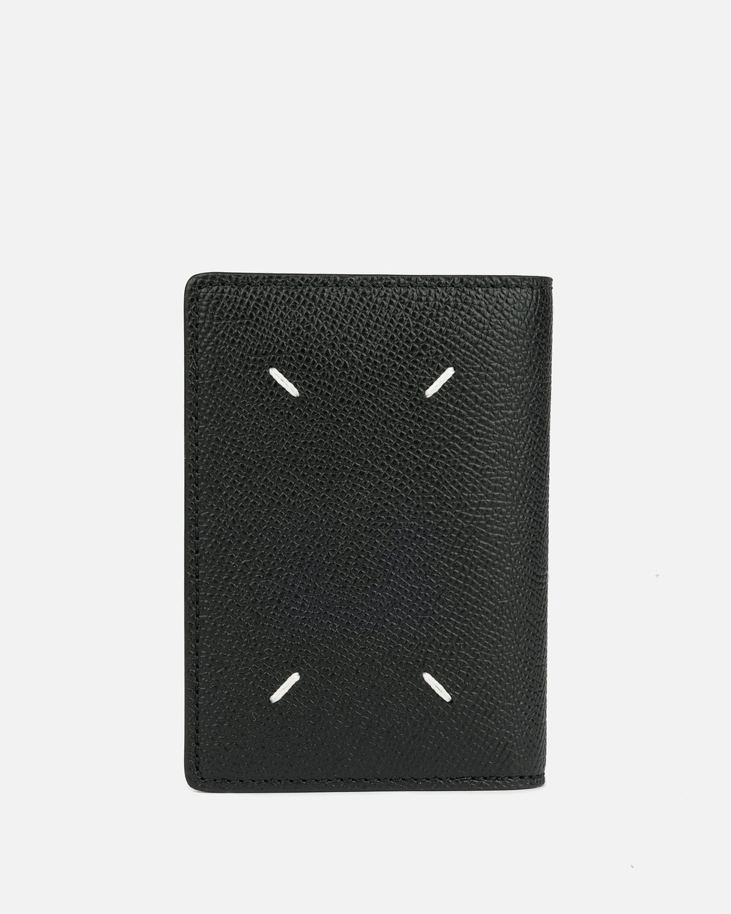 Оригінальна Leather Bifold Card Holder In Black Maison margiela – боковий вид