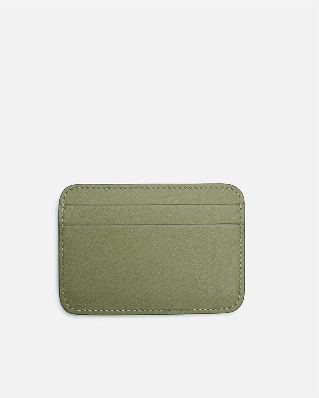 Leather Card Holder In Sage Green Acne studios – Гарантія оригінальності – вид ззаду