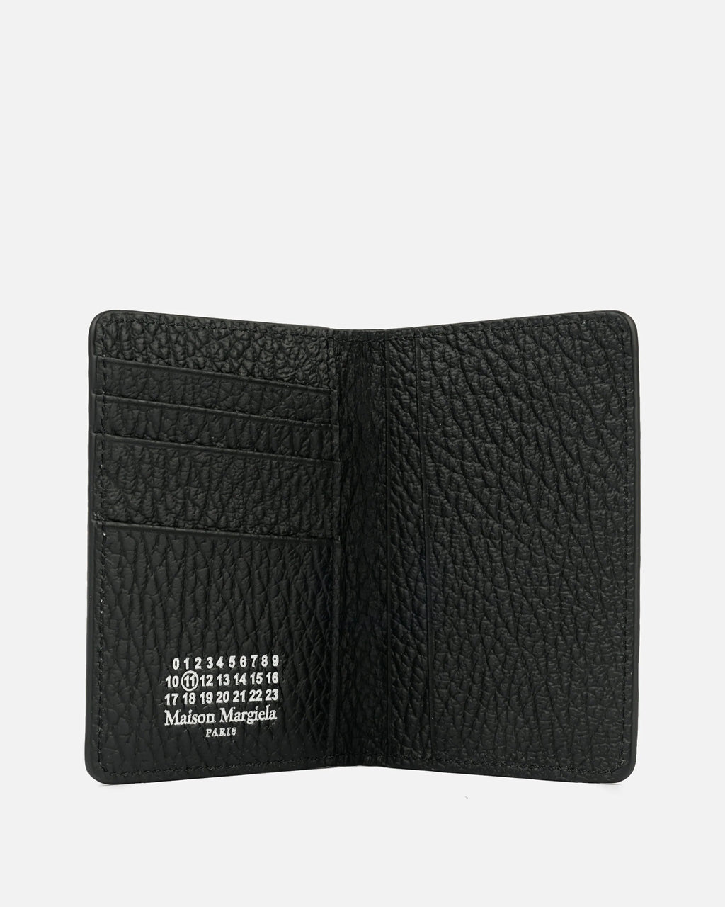 Pebbled Leather Wallet In Black Maison margiela оригінал – Купити в Україні – вид ззаду