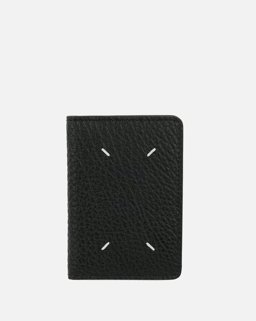 Pebbled Leather Wallet In Black Maison margiela оригінал – Купити в Україні – боковий вид