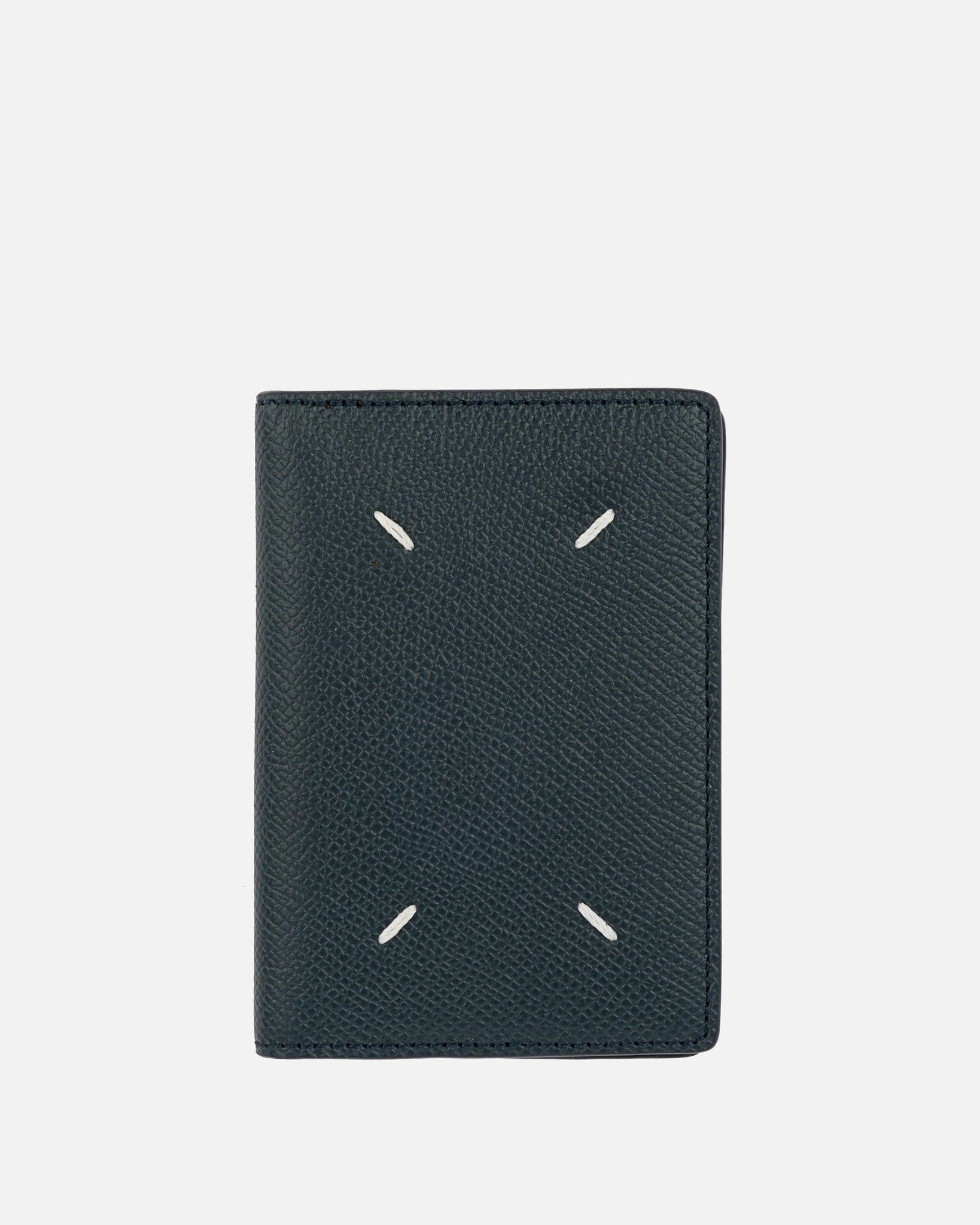 Leather Cardholder In Slate Blue Maison margiela – Гарантія оригінальності – боковий вид