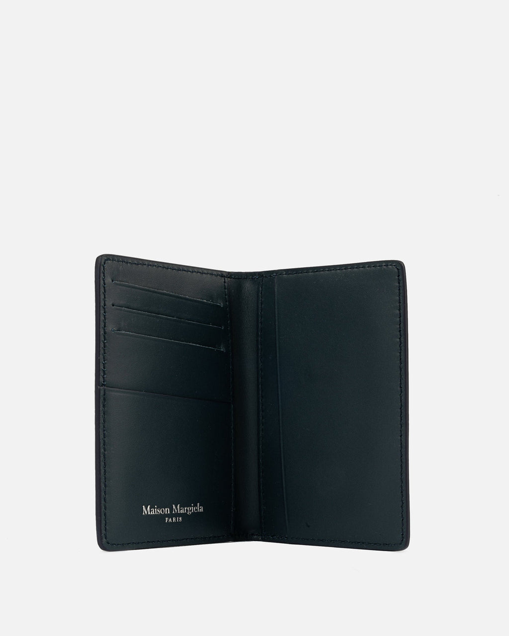 Leather Cardholder In Slate Blue Maison margiela – Гарантія оригінальності – вид ззаду