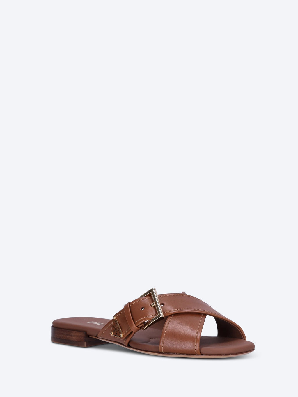 Оригінальна Leather Crisscross Slides Prada – вид ззаду