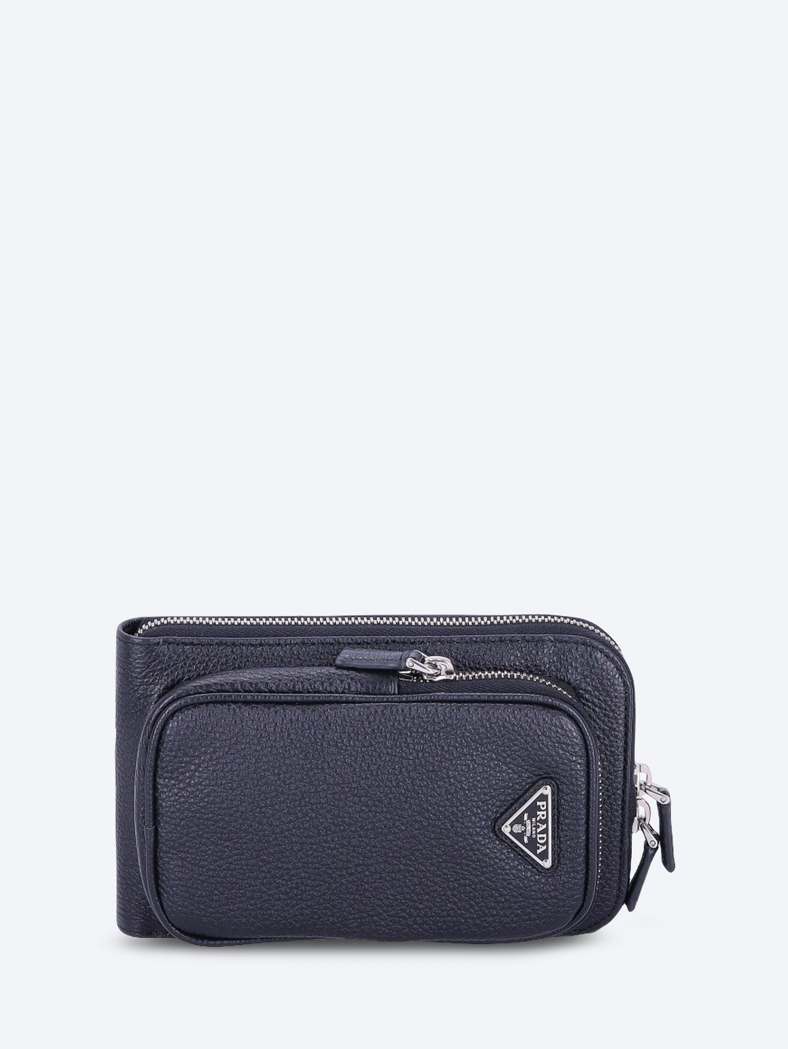Black Leather Smartphone Case Prada – Гарантія оригінальності – боковий вид