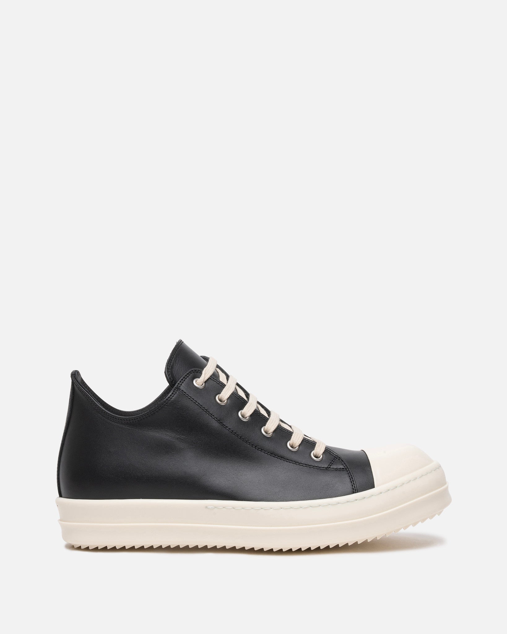 Leather Low Ramones In Black Rick owens оригінал – Купити в Україні – боковий вид