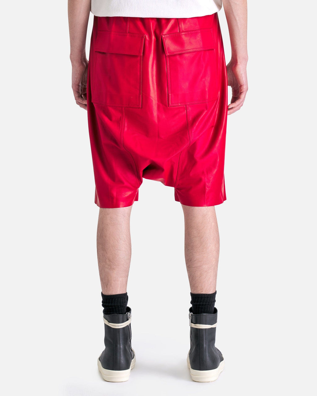 Leather Ricks Pods In Cardinal Red Rick owens – Гарантія оригінальності – детальний вид