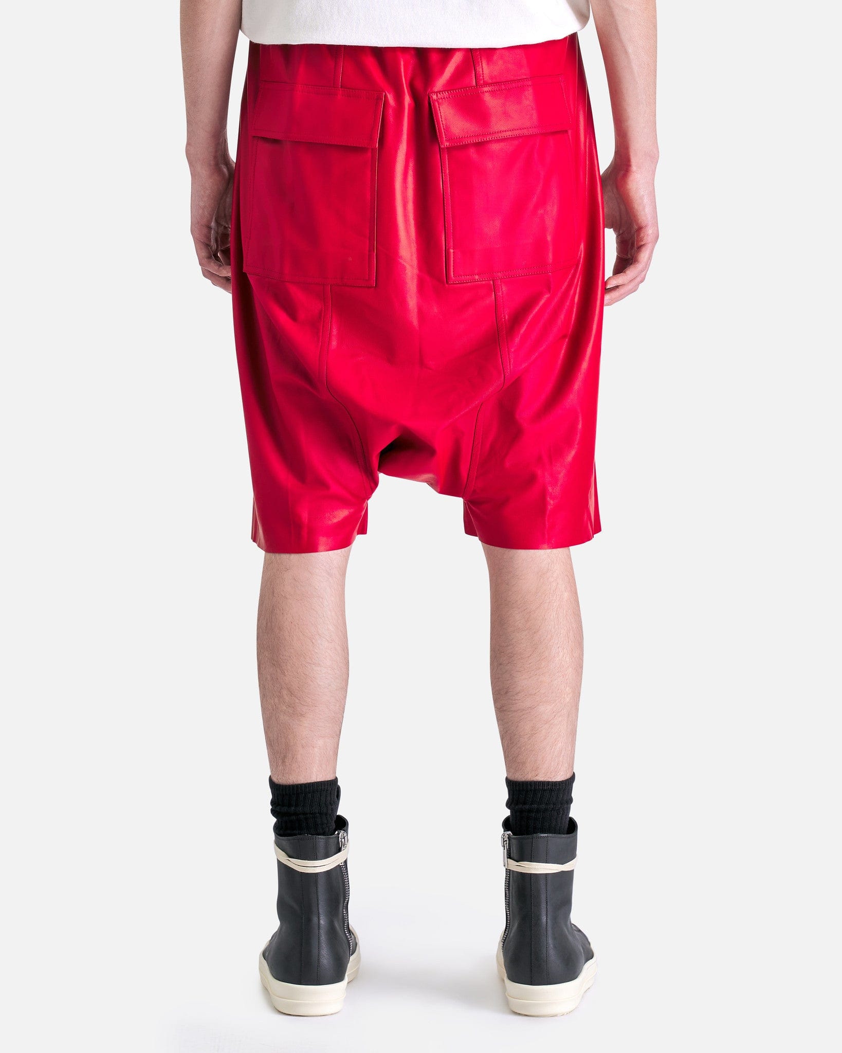 Leather Ricks Pods In Cardinal Red Rick owens – Гарантія оригінальності – детальний вид