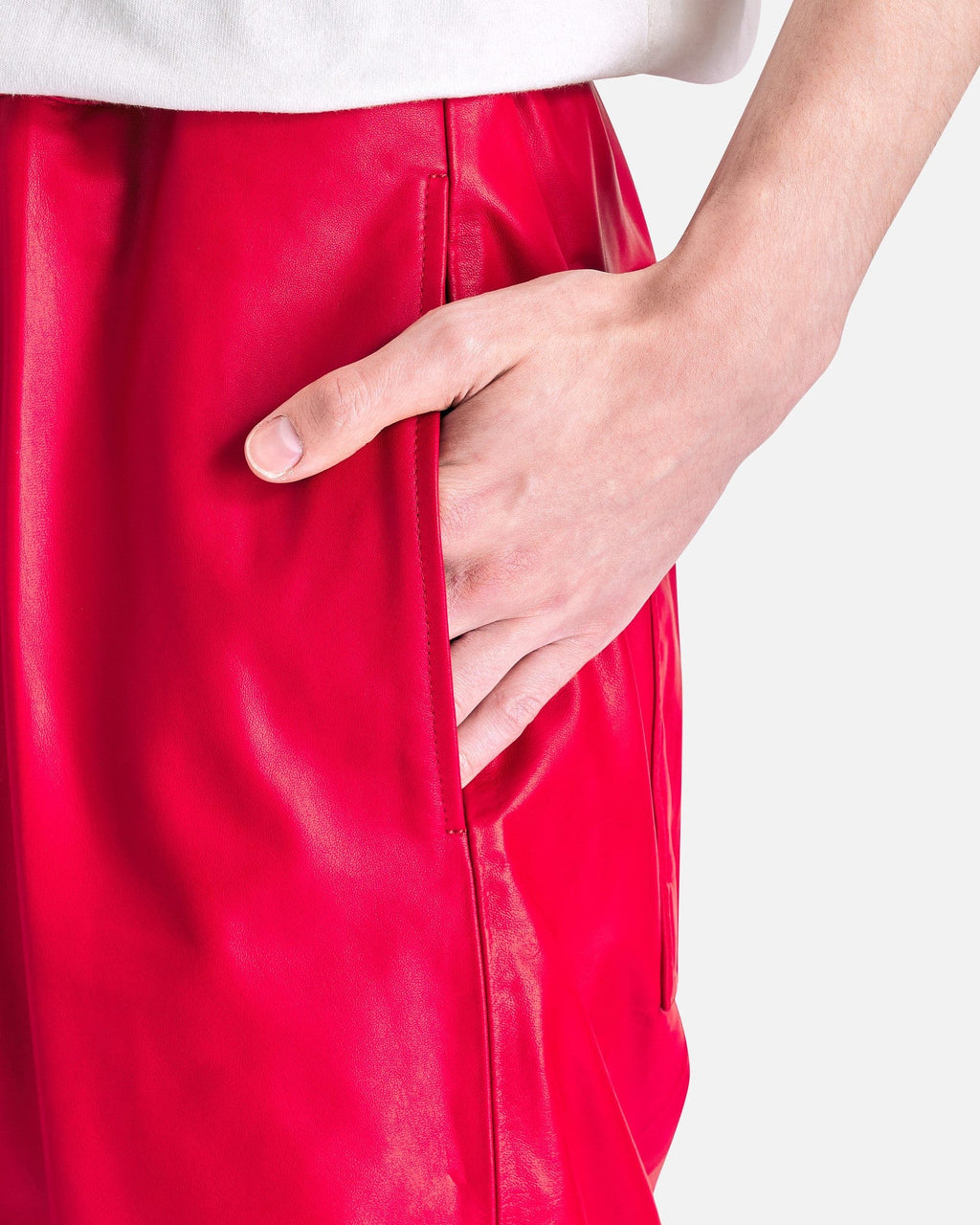 Leather Ricks Pods In Cardinal Red Rick owens – Гарантія оригінальності – збільшений вид