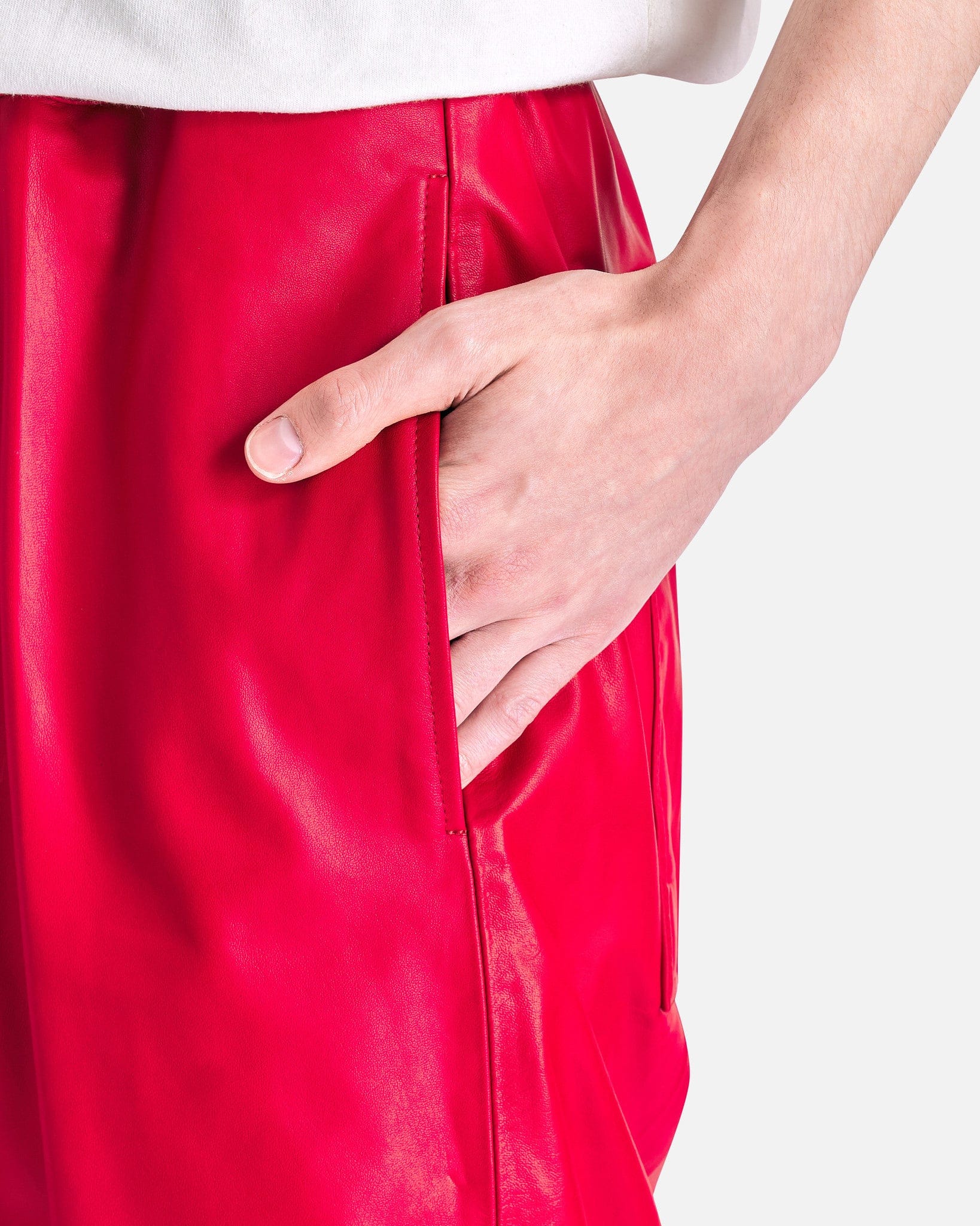 Leather Ricks Pods In Cardinal Red Rick owens – Гарантія оригінальності – збільшений вид