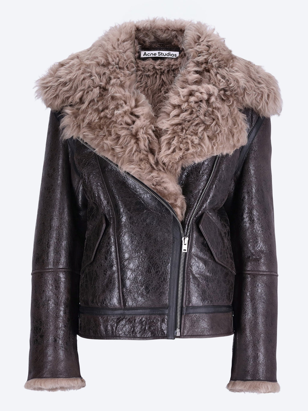 Leather Shearling Jacket Acne studios – Гарантія оригінальності – боковий вид