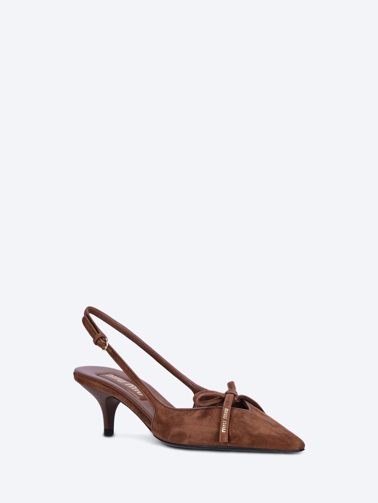 Leather Slingback Pumps Miu miu – Гарантія оригінальності – вид ззаду