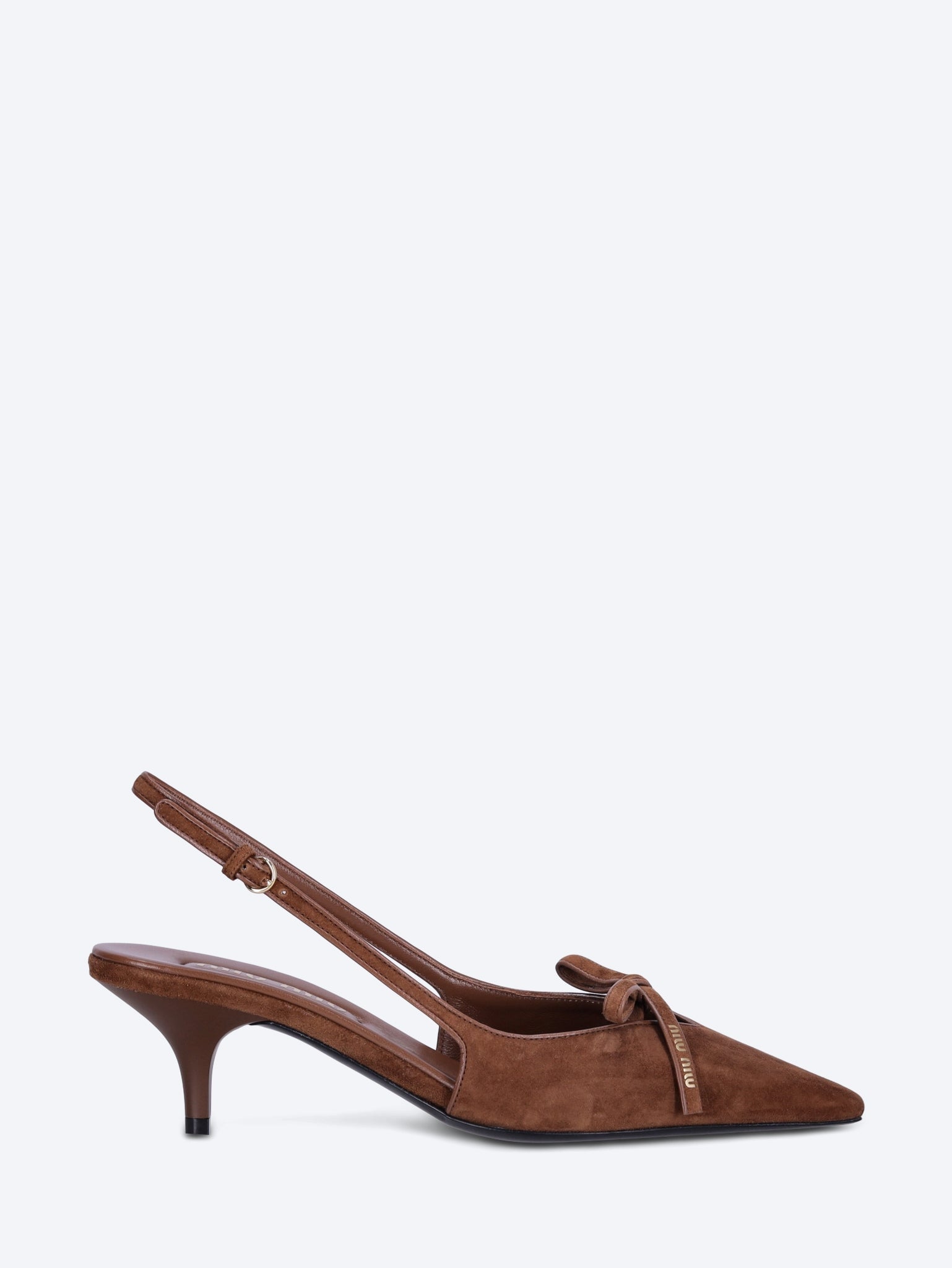 Leather Slingback Pumps Miu miu – Гарантія оригінальності – боковий вид