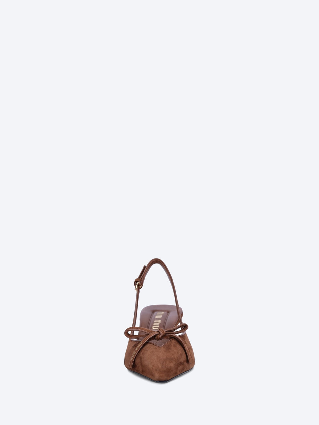 Leather Slingback Pumps Miu miu – Гарантія оригінальності – детальний вид