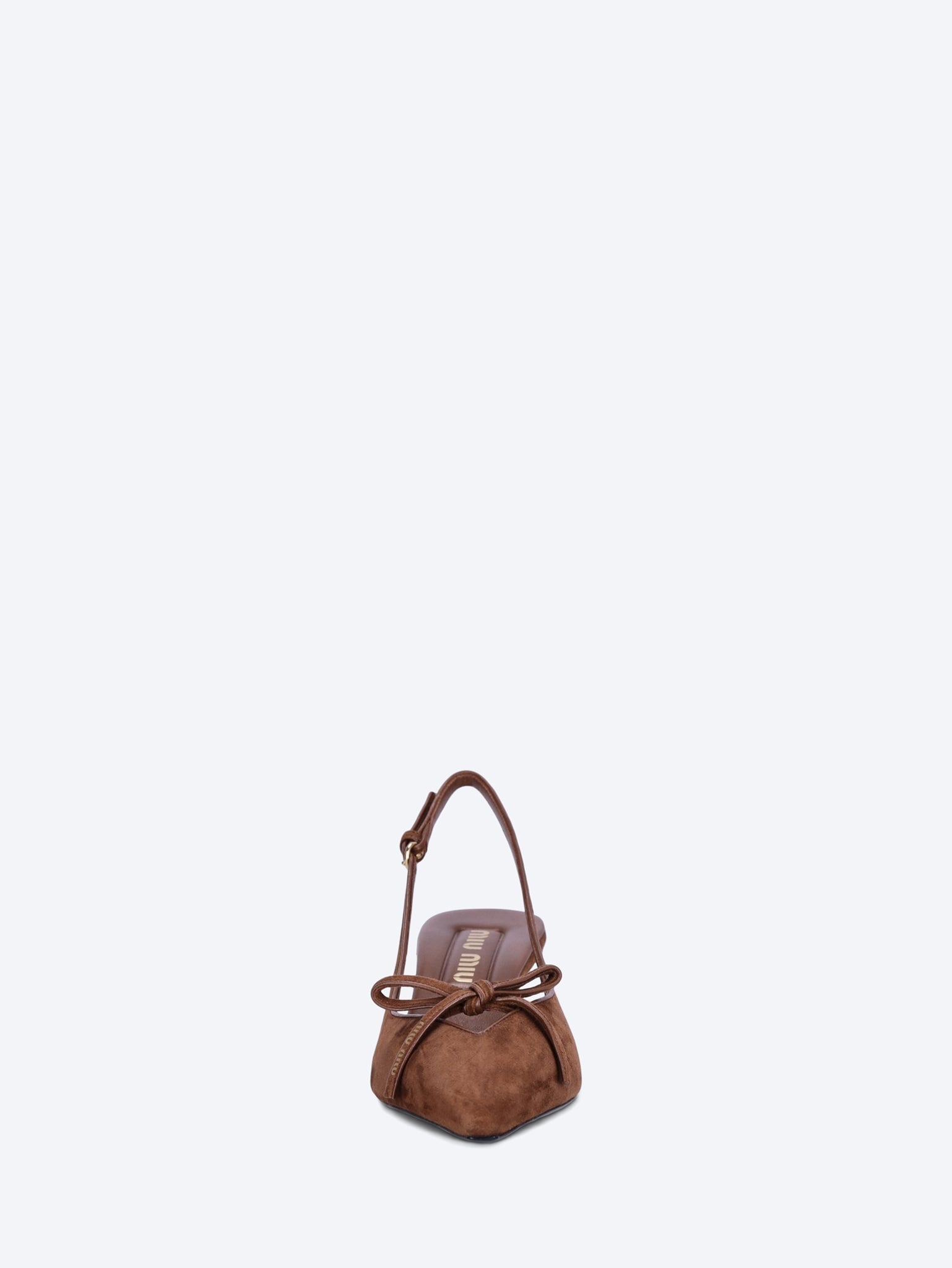 Leather Slingback Pumps Miu miu – Гарантія оригінальності – детальний вид