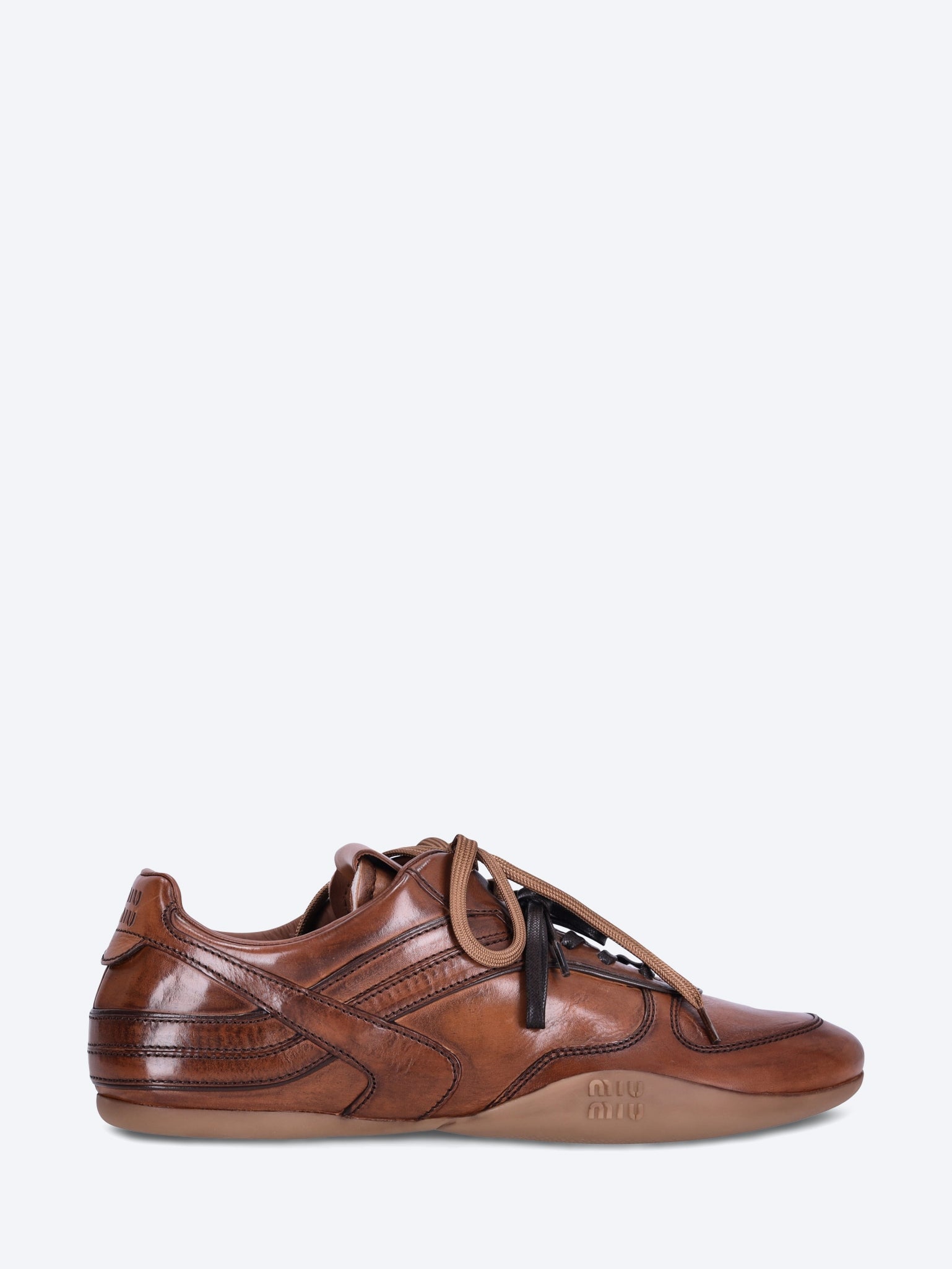 Leather Sneakers Miu miu – Гарантія оригінальності – боковий вид
