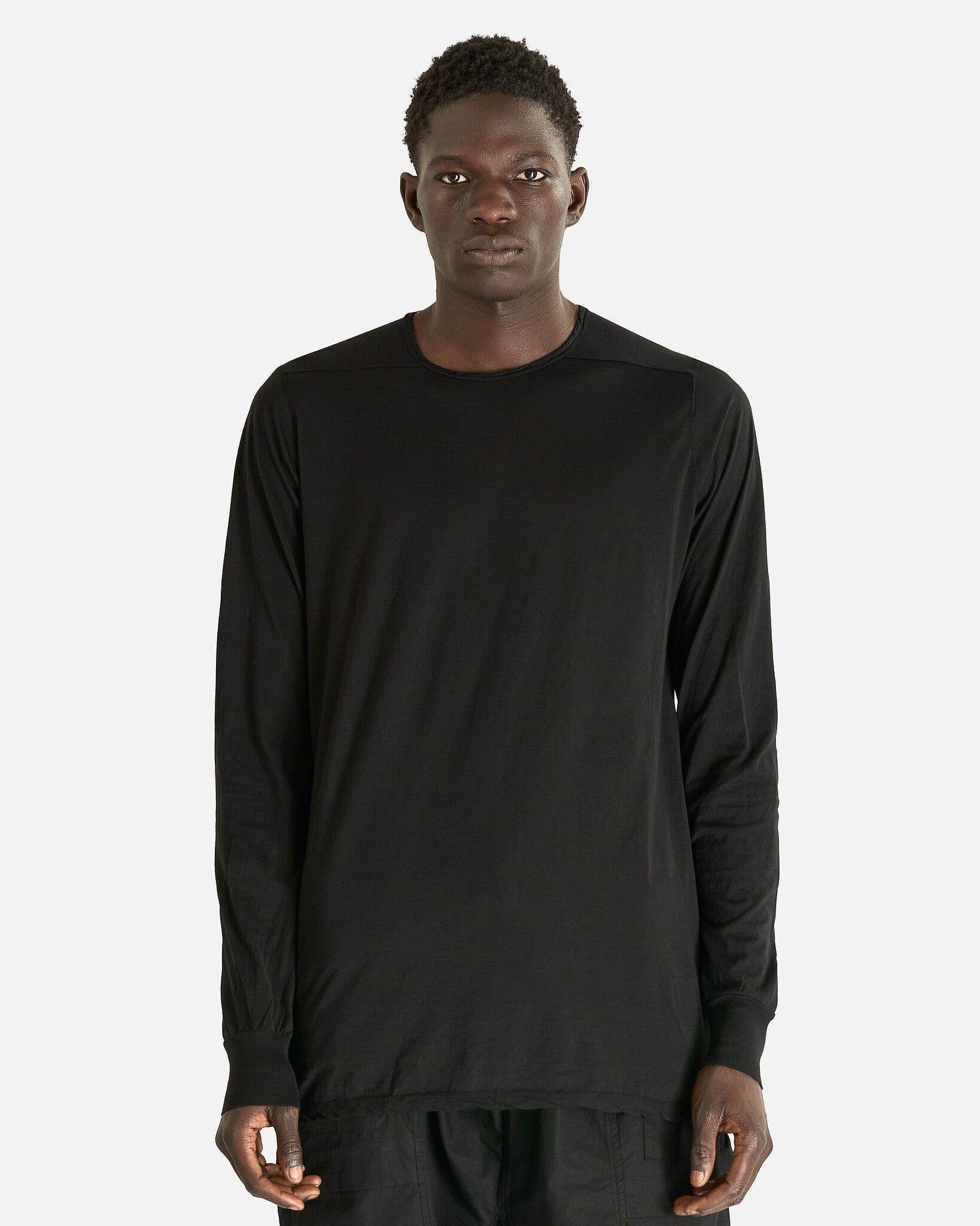 Оригінальна Level Long Sleeve T In Black Rick owens – боковий вид
