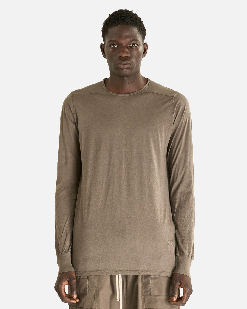 Level Long Sleeve T In Dust Rick owens – Гарантія оригінальності – боковий вид