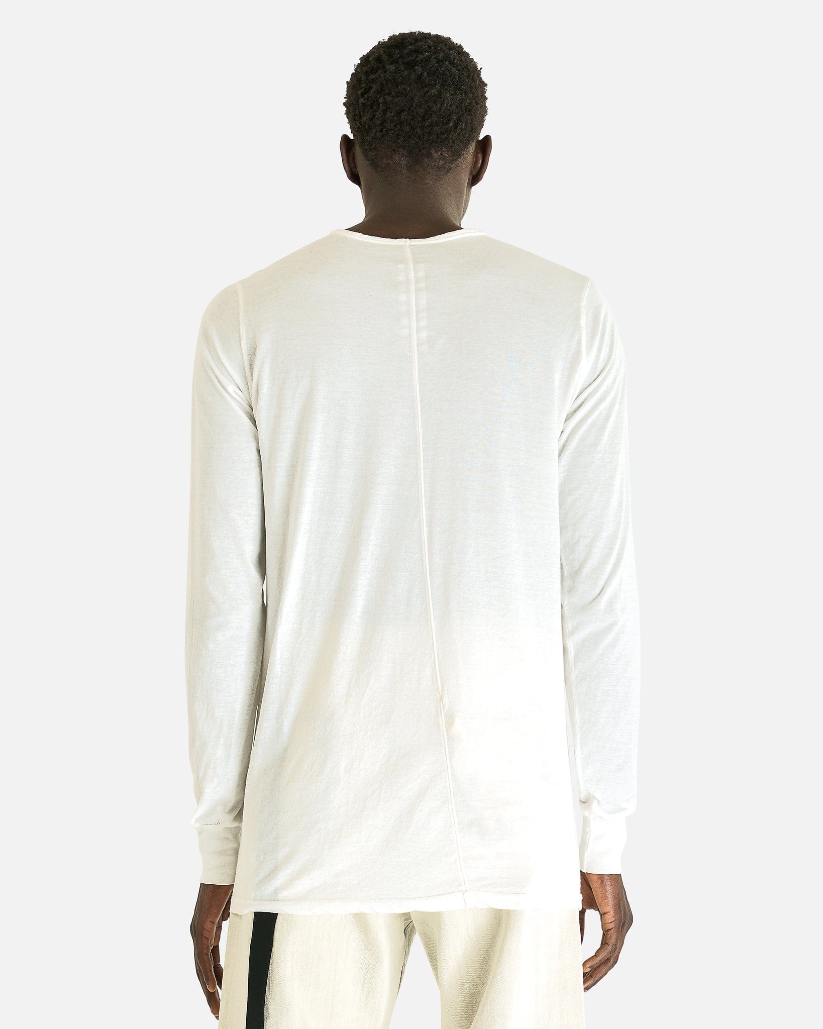 Level Long Sleeve T In Milk Rick owens – Гарантія оригінальності – детальний вид