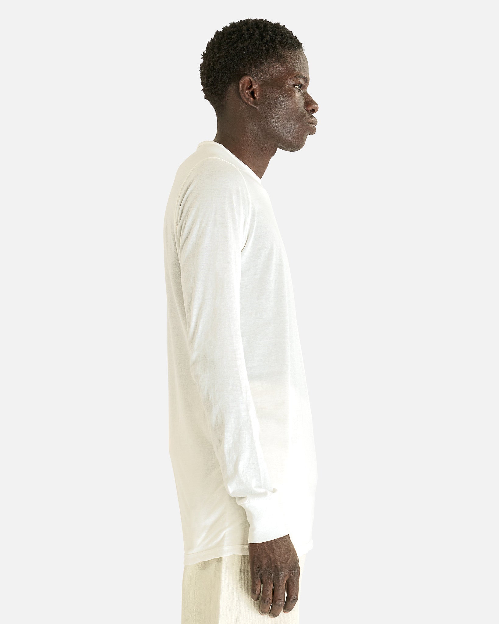 Level Long Sleeve T In Milk Rick owens – Гарантія оригінальності – вид ззаду