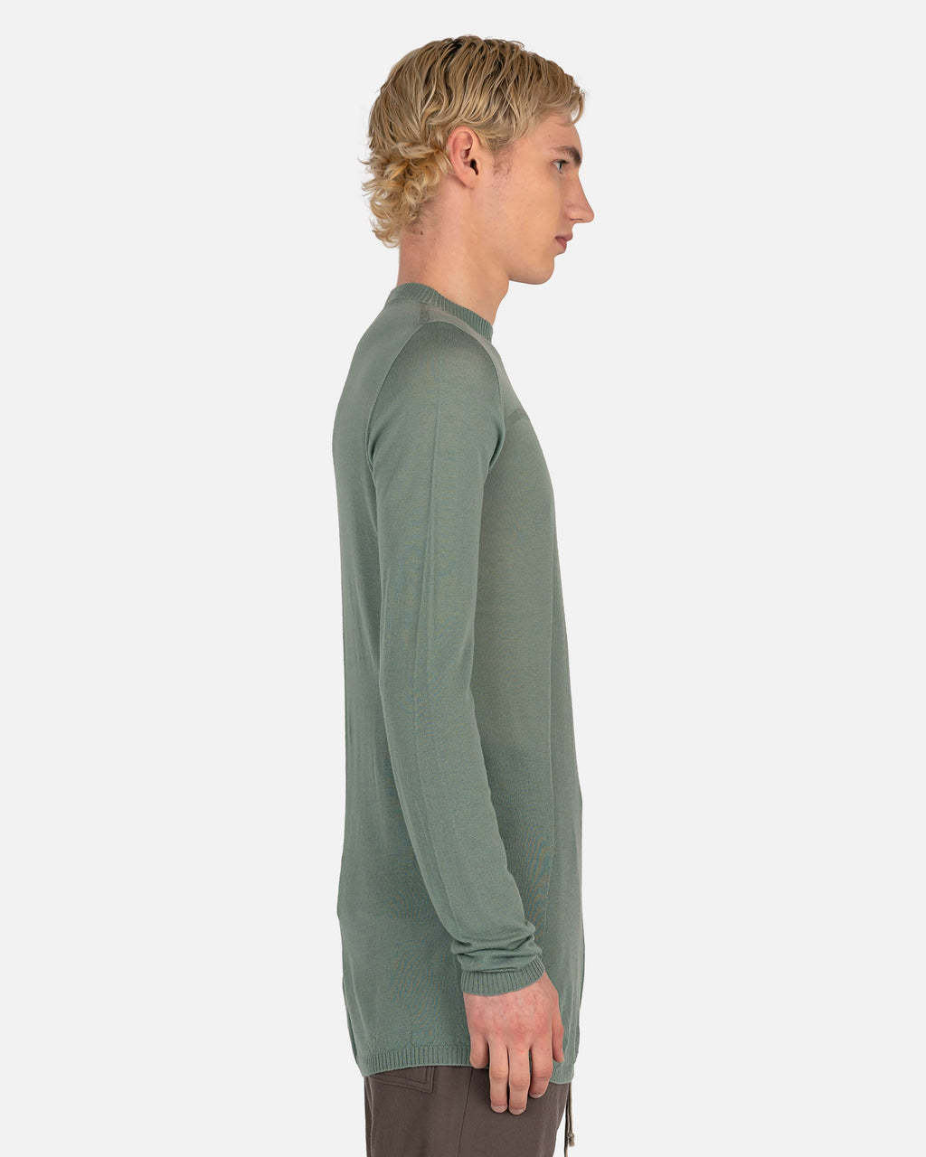 Level Sweater In Aqua Rick owens – Гарантія оригінальності – вид ззаду