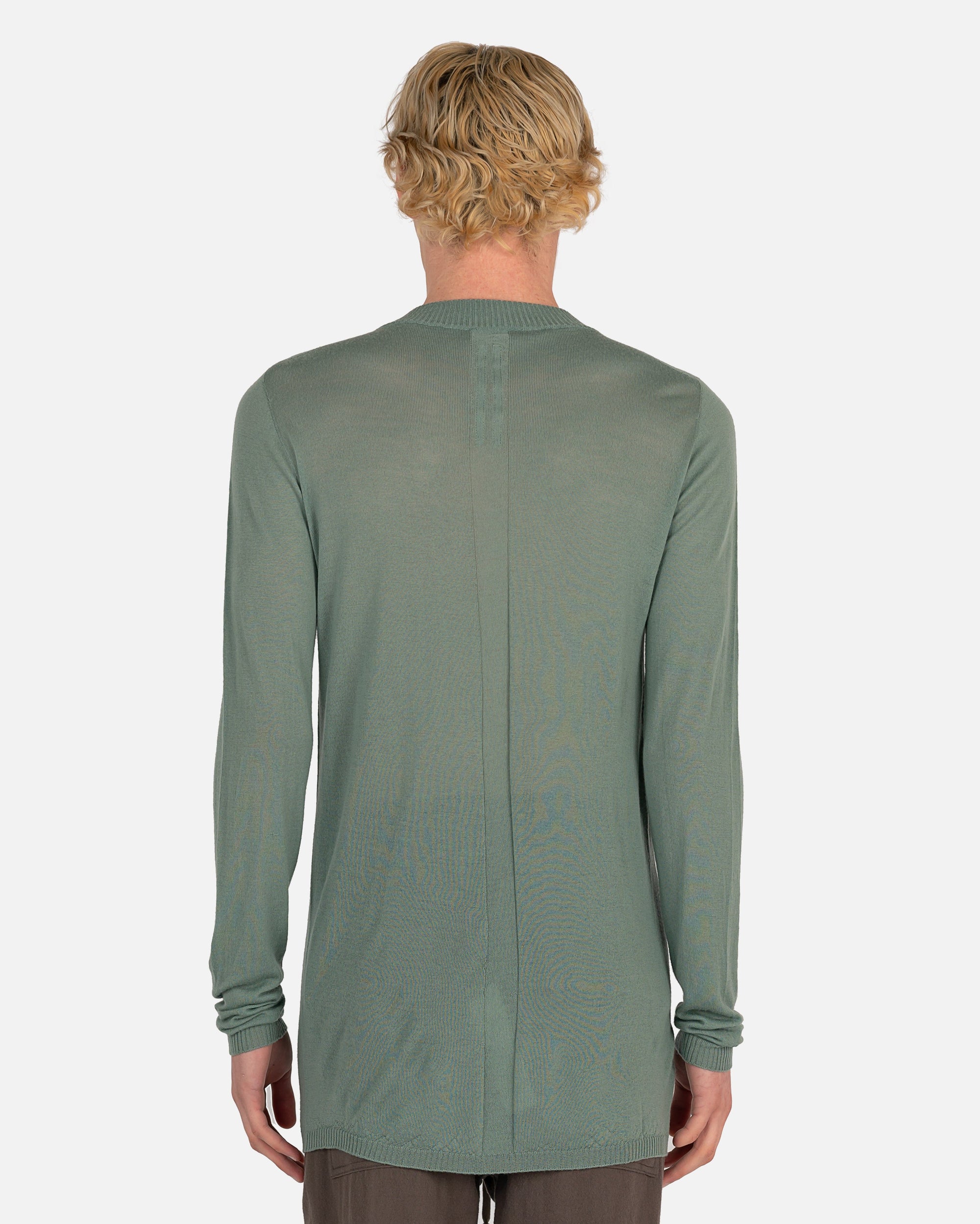 Level Sweater In Aqua Rick owens – Гарантія оригінальності – детальний вид