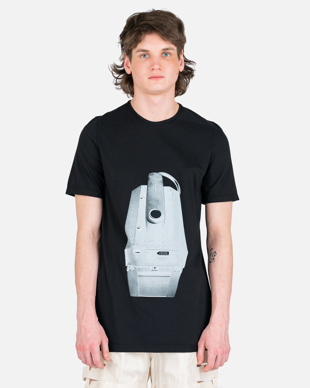 Level T-Shirt In Black Rick owens – Гарантія оригінальності – боковий вид