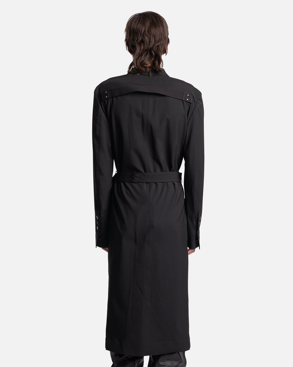Оригінальна Lido Coat In Black Rick owens – детальний вид