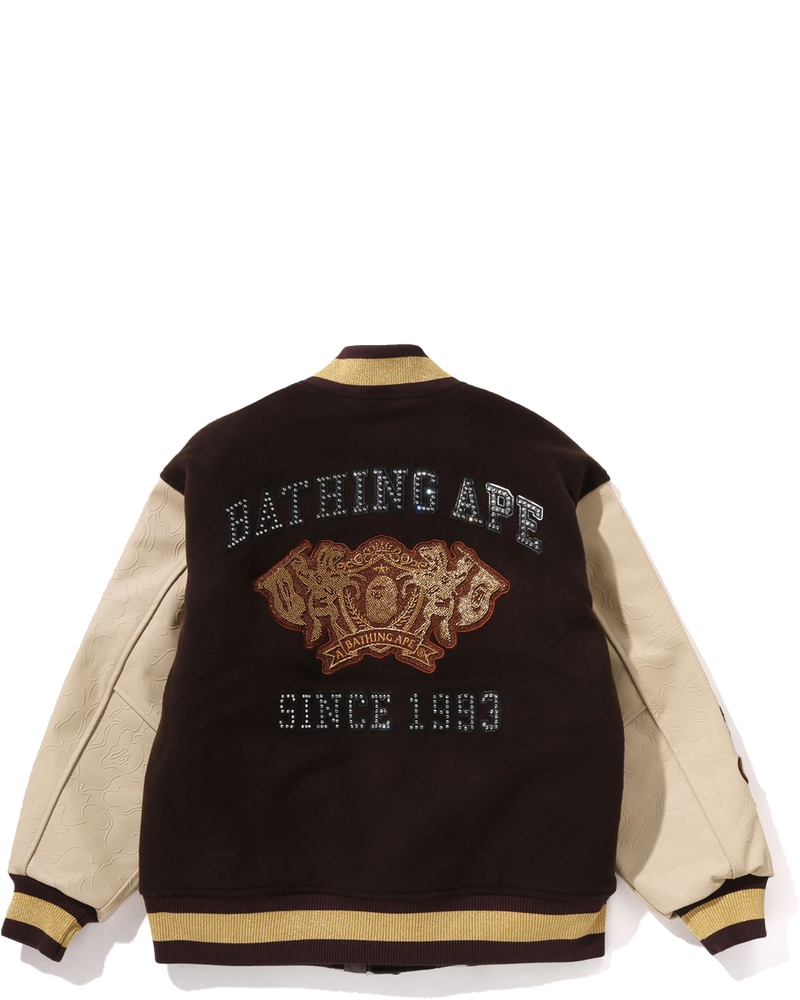 Оригінальна Line Camo Multi Logo Wool Varsity Jacket Mens A bathing ape