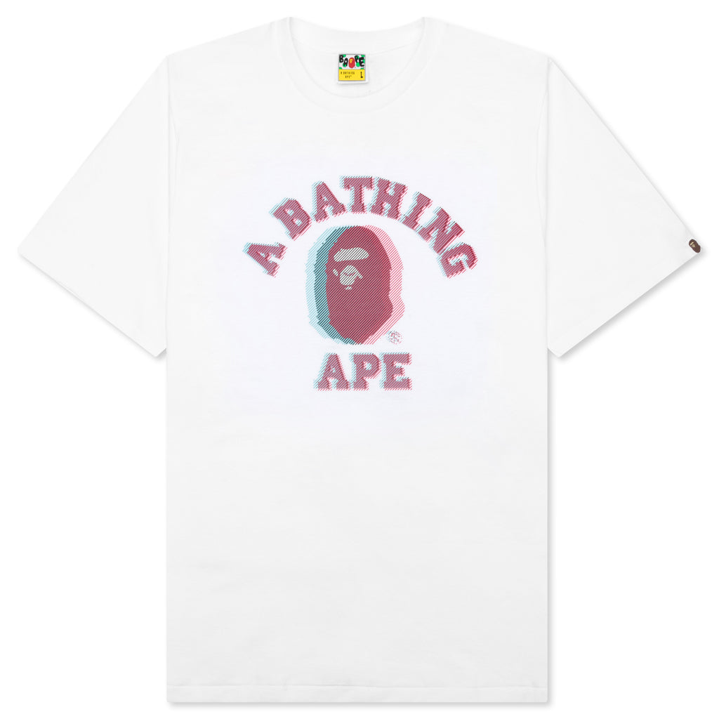 Glitch Art College College Tee A bathing ape оригінал – Купити в Україні – боковий вид