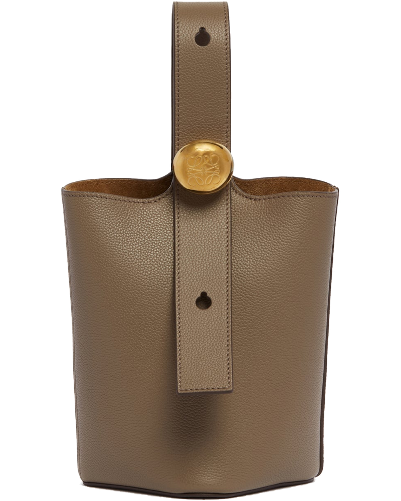 Beige Mini Pebble Bucket Bag Loewe оригінал – Купити в Україні
