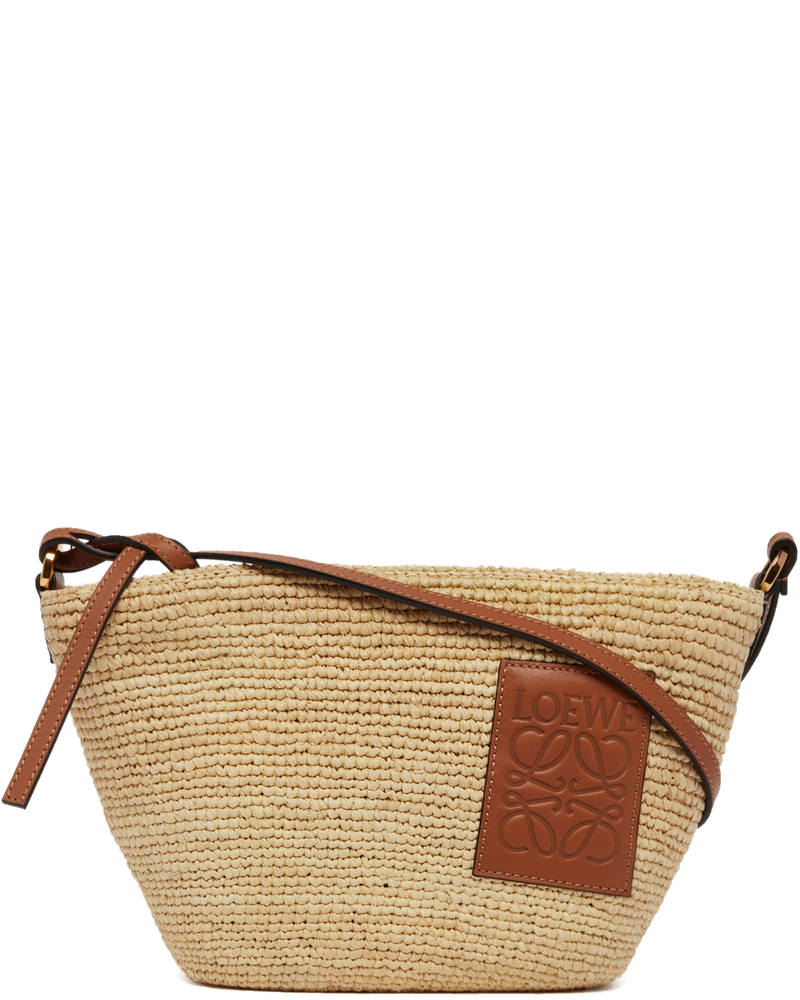 Оригінальна Beige Raffia Shoulder Bag Loewe