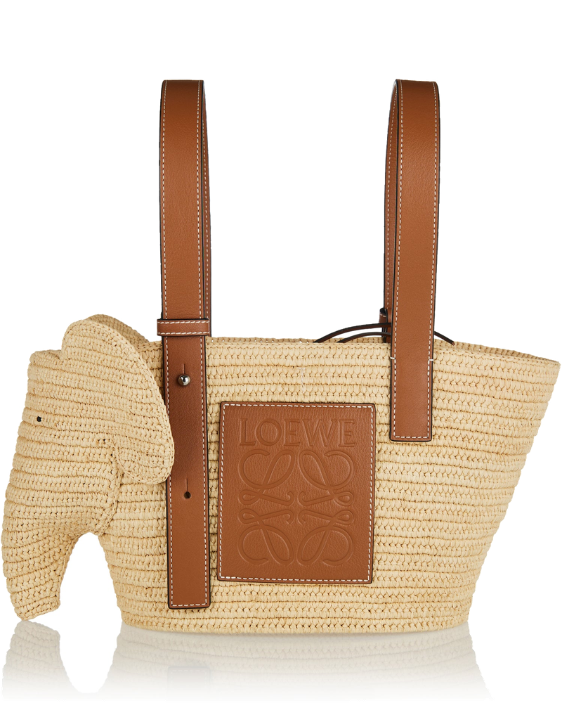 Small Elephant Raffia Basket Bag Loewe – Гарантія оригінальності