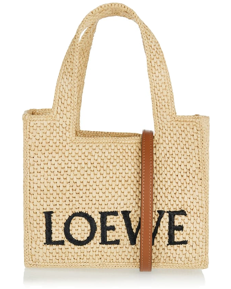 Font Tote Mini Logo Raffia Tote Bag Loewe – Гарантія оригінальності