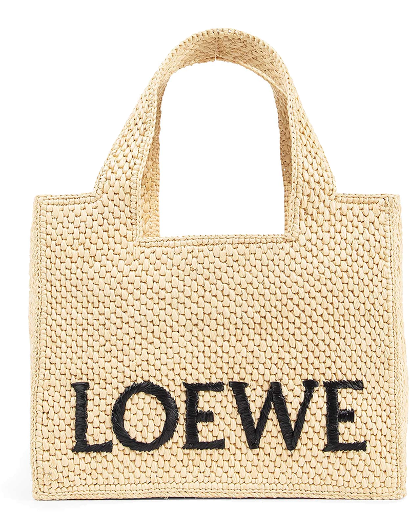 Оригінальна Small Loewe Font Tote In Raffia Loewe