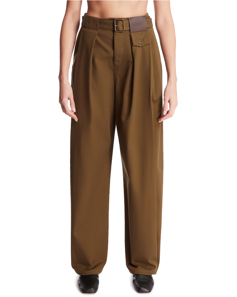 Green Pants With Belt Loewe – Гарантія оригінальності